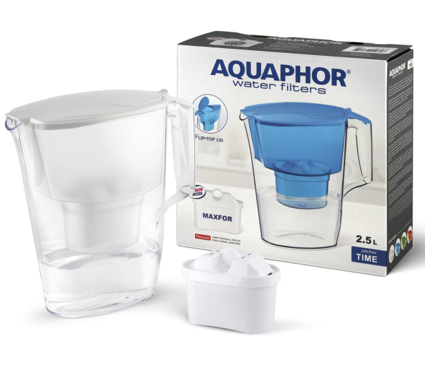 AQUAPHOR Dzbanek filtrujący Time 2,5l (biały)  + wkład B100-25 Maxfor - 1436491 - zdjęcie 4